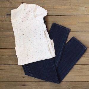 Slub Jersey Crew Neck T-Shirt